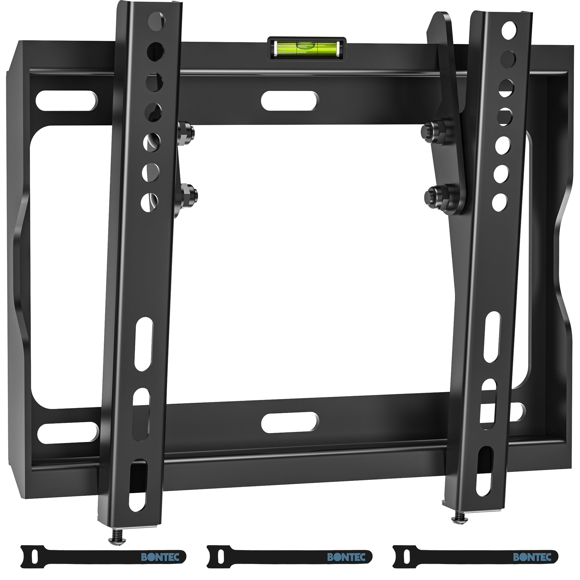 BONTEC Low Profile TV Wall Mount Bracket for Most 17-45 inch LED/ LCD/ OLED  Plasma Flat Screen TVs, Ultra Slim Tilt Wall Mount up to 30kg, Max VESA  200x200mm, Bubble Level and Cable Ties Included