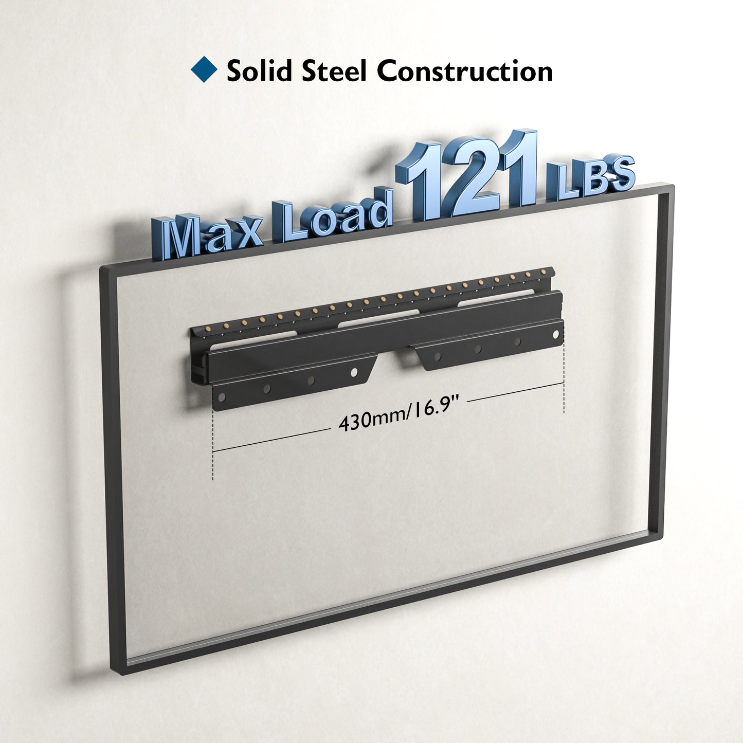 BONTEC No Stud TV Wall Bracket for 26-55 inch LED LCD OLED Plasma Flat/Curved TVs