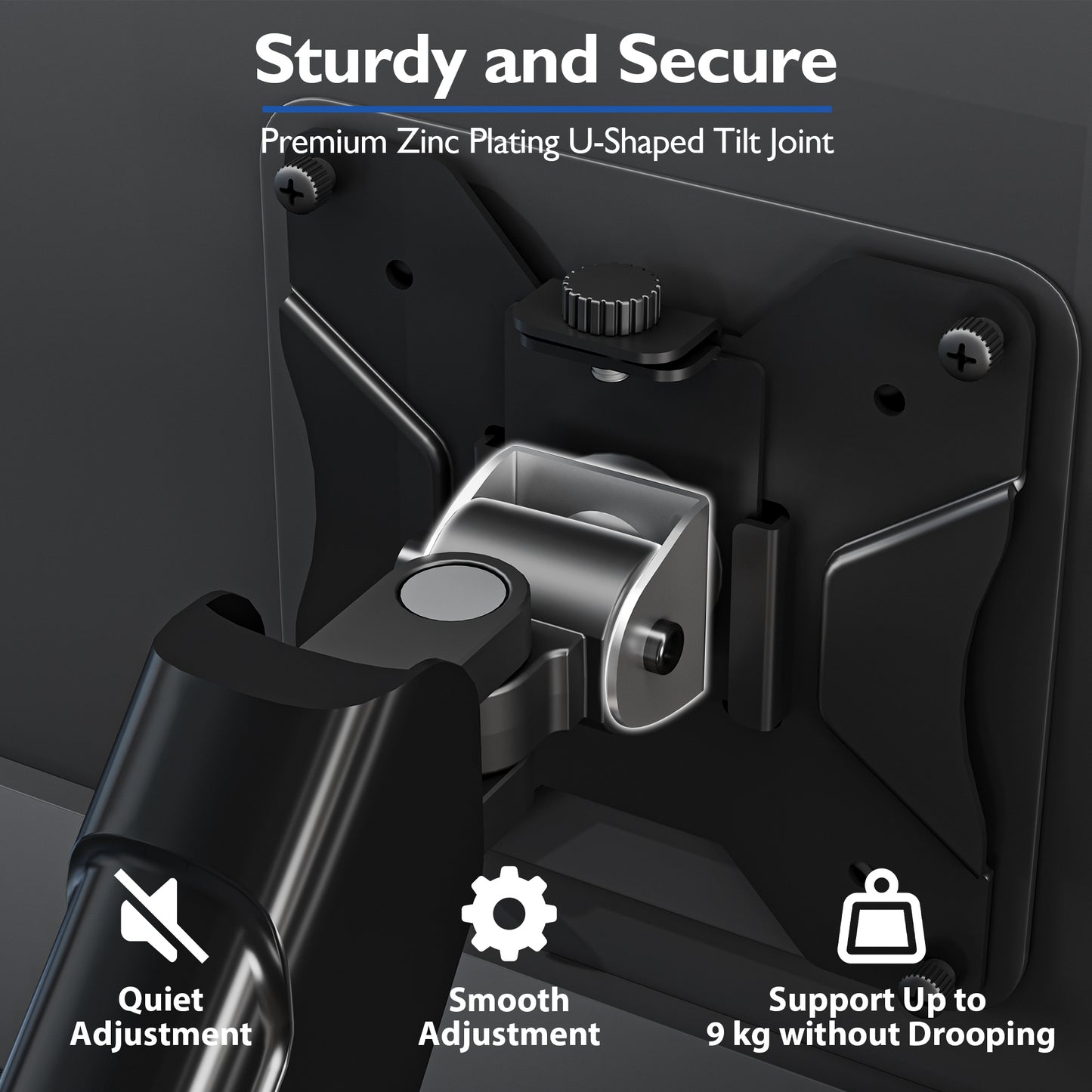 BONTEC Single Arm Monitor Desk Mount for 13-34 inch Screen, Tilt, Swivel, Rotation, Ergonomic Gas Spring Monitor Stand with Cable Management, VESA 75/100mm