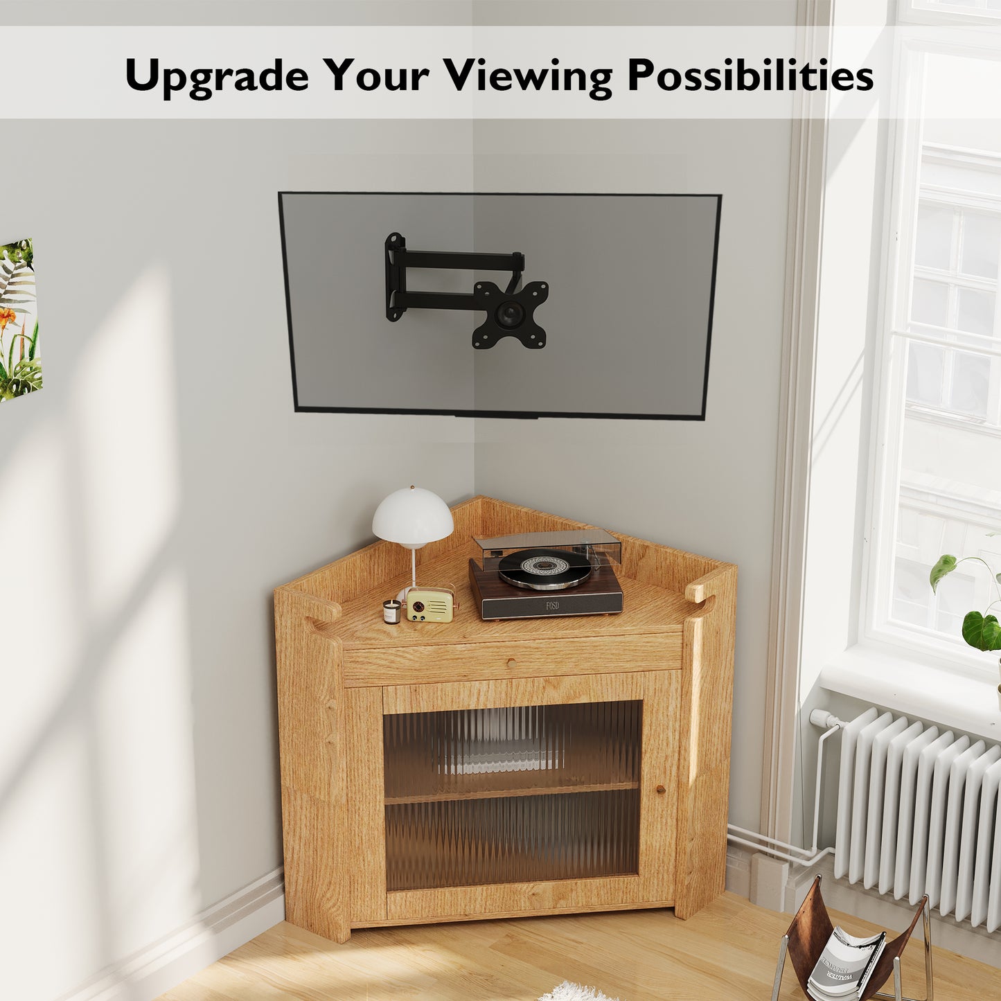 BONTEC Full Motion Articulating TV Wall Mount Bracket for 13''-30'' LCD LED TVs, Tilts Swivels Extends Rotates, VESA 75x75mm/100x100mm, Holds up to 15kg