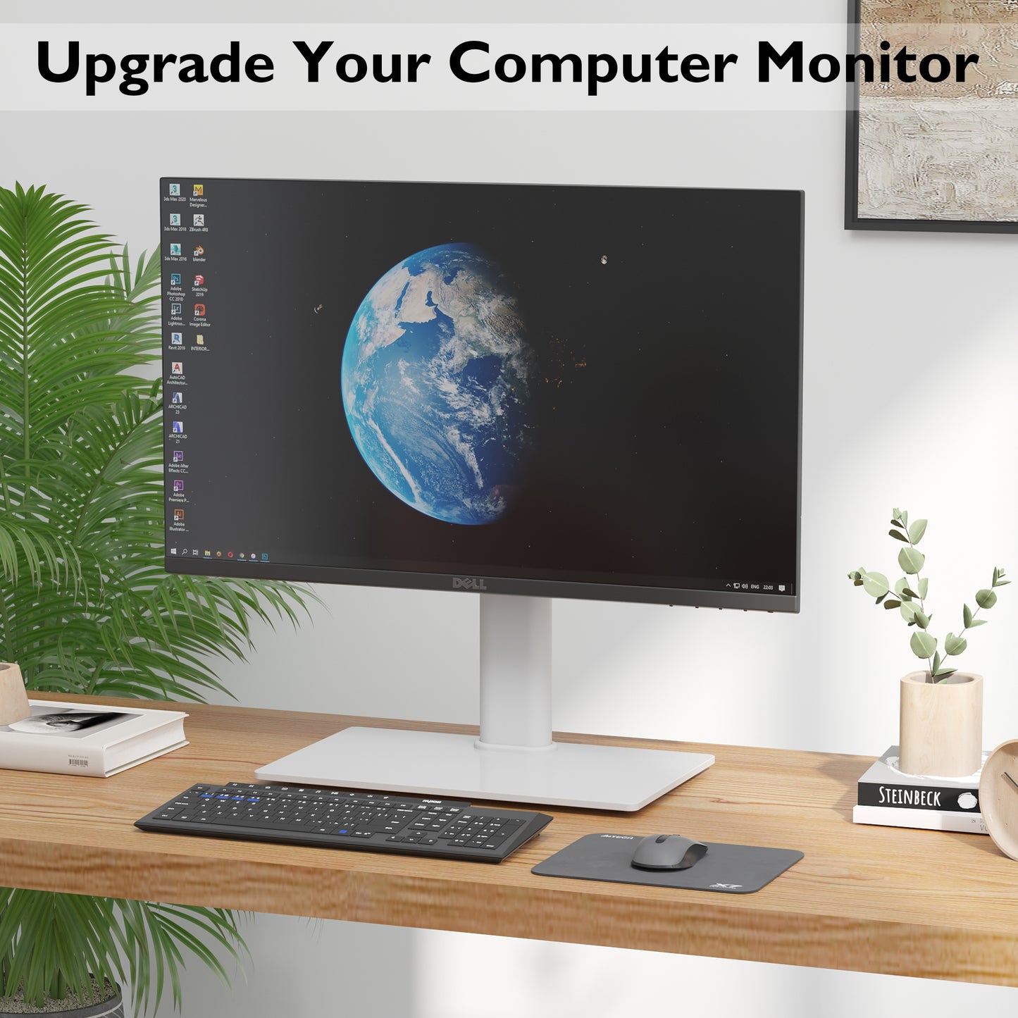 BONTEC Universal Table Top Pedestal TV Stand with Bracket for 26”-55” LCD/LED/Plasma TVs