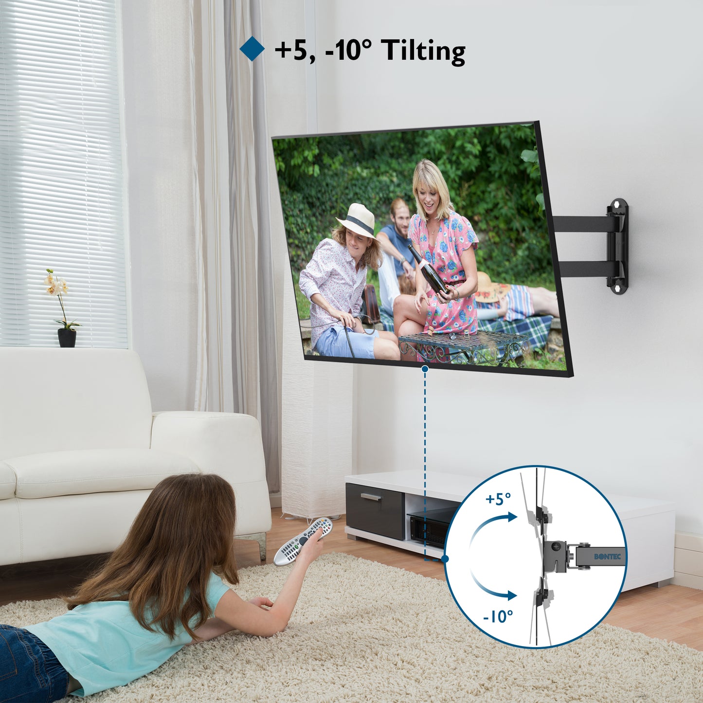 BONTEC TV Wall Bracket for Most 13-42 Inch LED LCD TVs