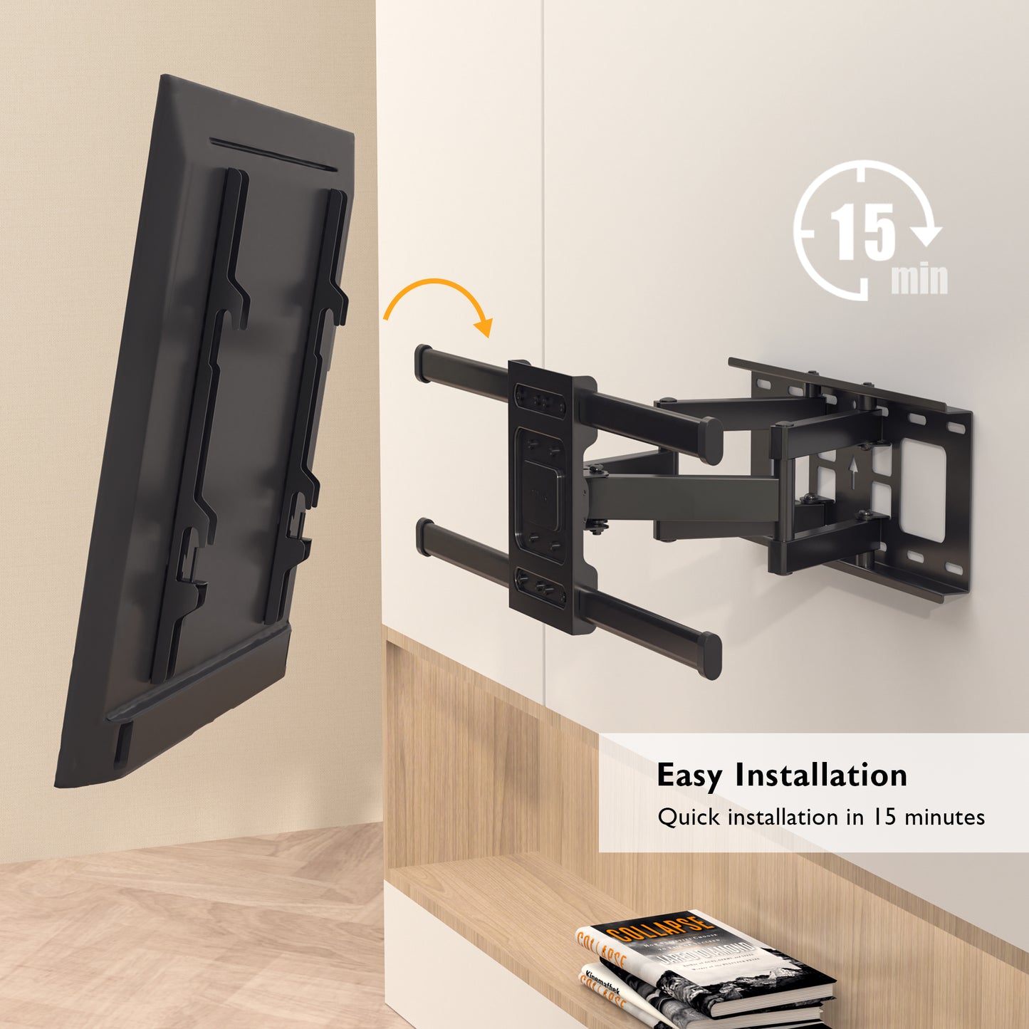 BONTEC TV Wall Bracket for 32-84 inch LED LCD Flat & Curved Screen