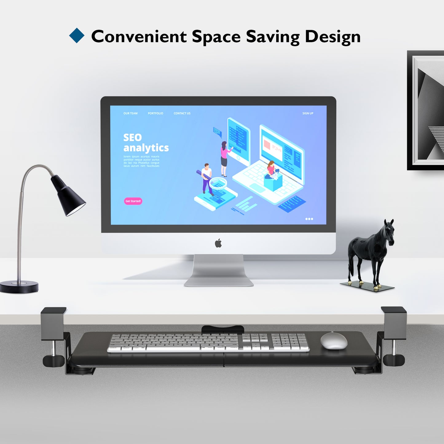 BONTEC Under Desk Keyboard Tray
