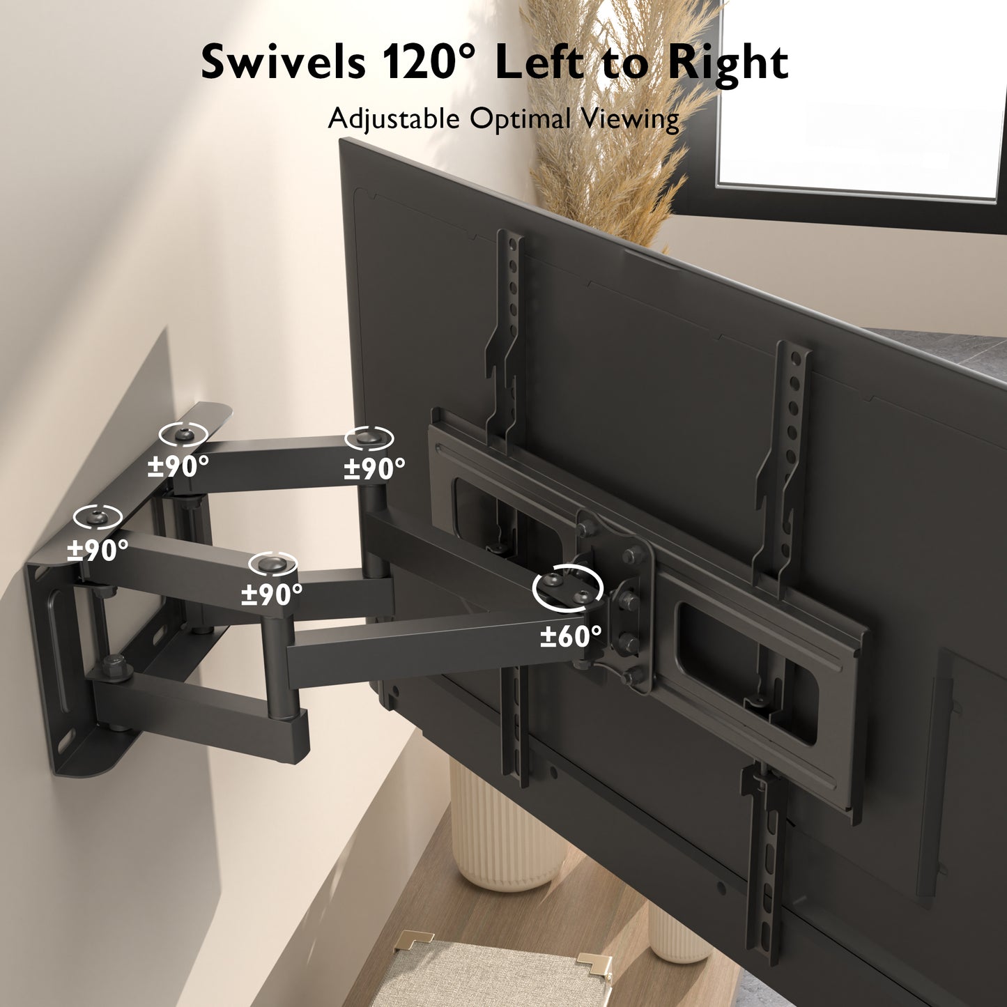 BONTEC TV Wall Mount for 23-70 Inch LED LCD Flat & Curved TVs