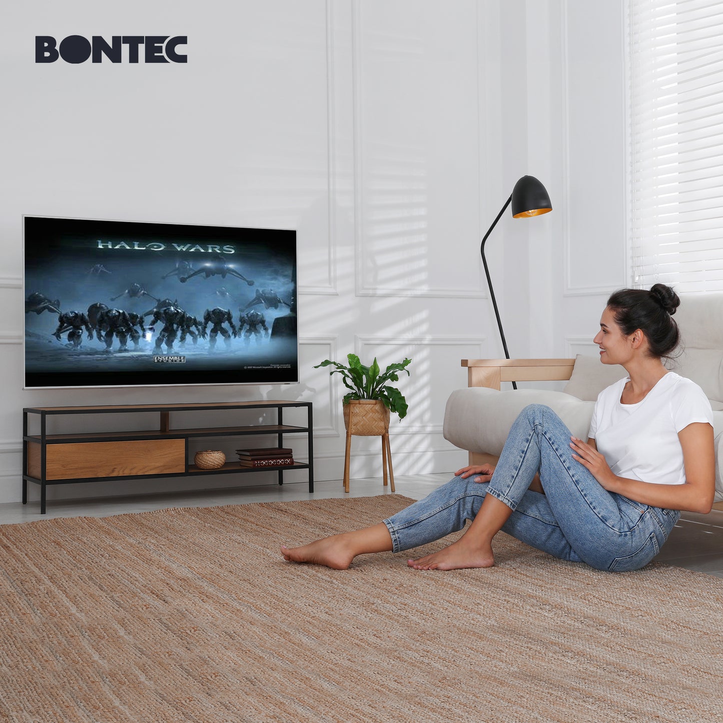 BONTEC TV Wall Mount for 23-70 Inch LED LCD Flat & Curved TVs