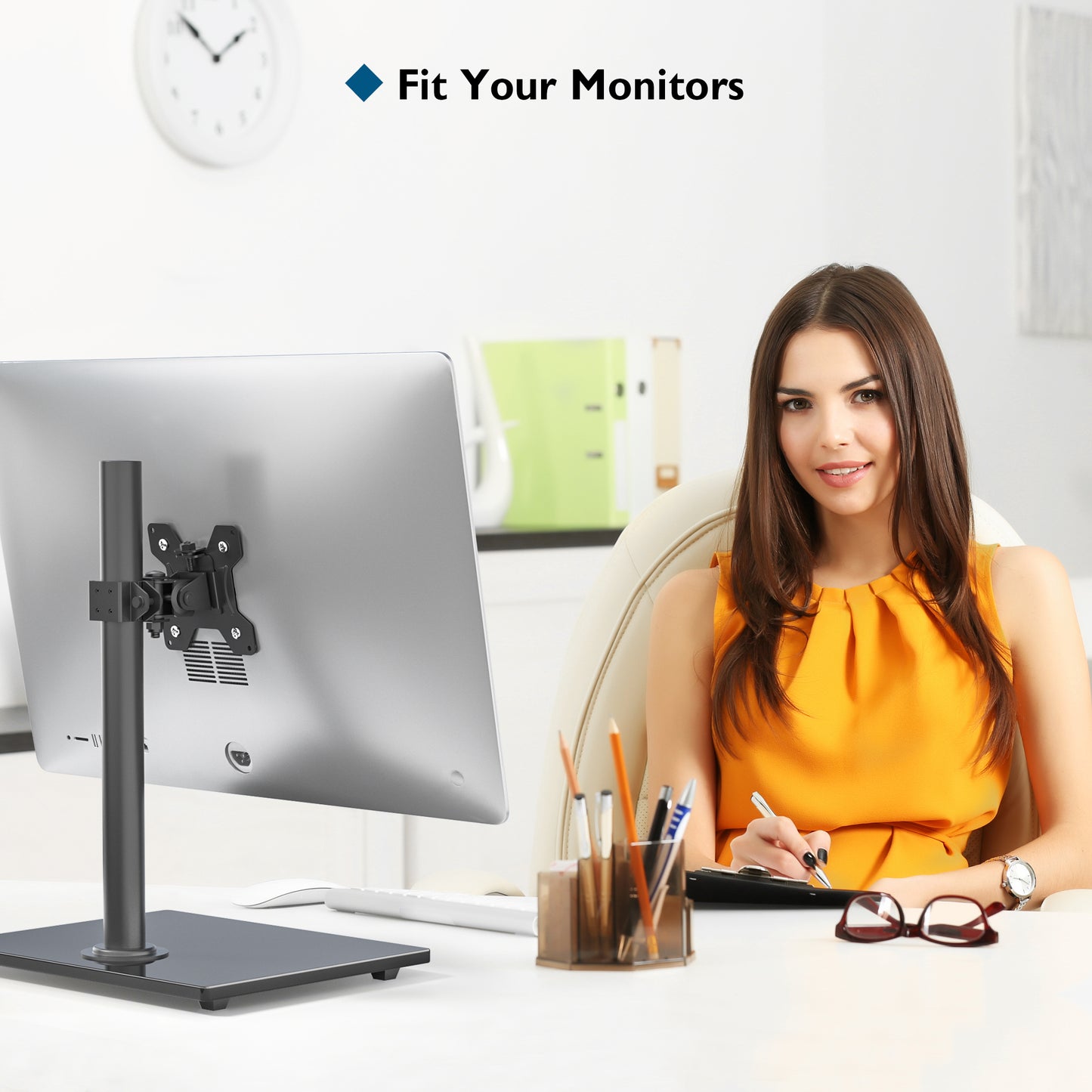 BONTEC Single Arm Monitor Stand for 13-32 Inch Screens