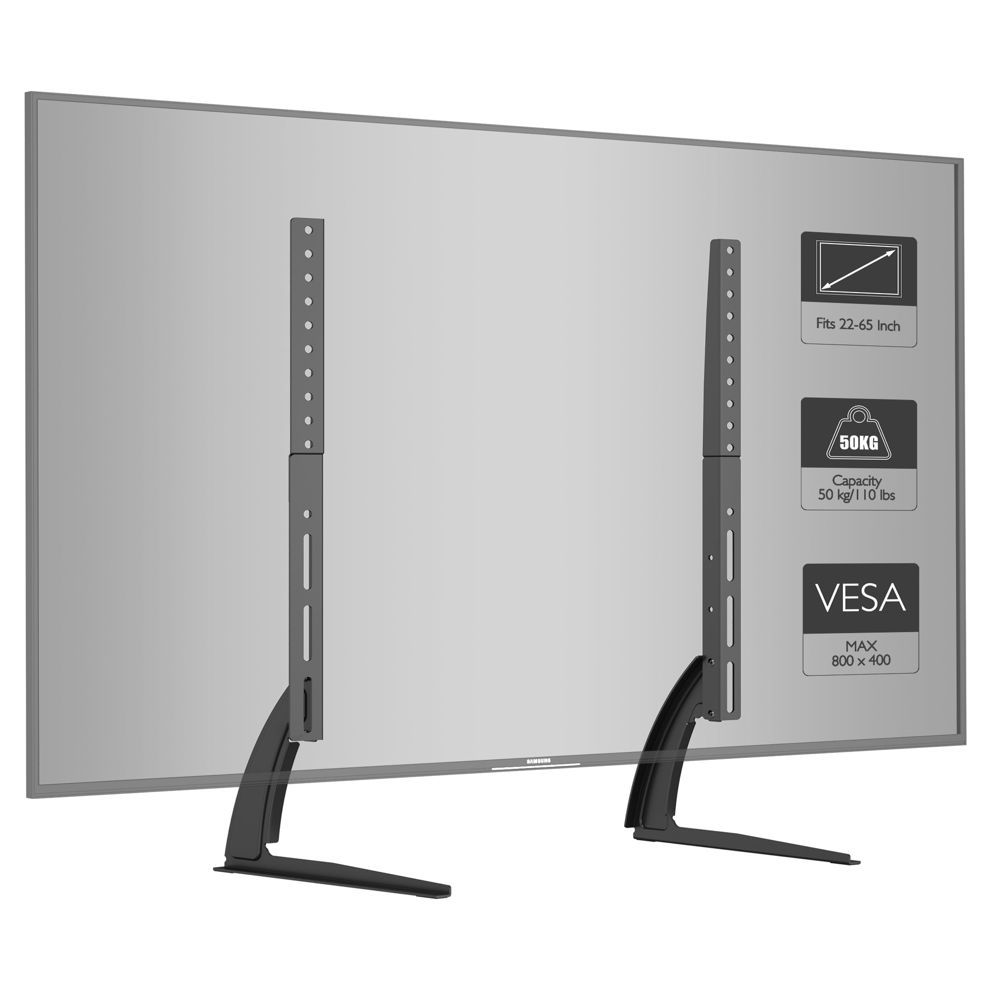 PERLESMITH Support TV universel pivotant - Support de table pour PERLESMITH Support TV universel pivotant - Support de table pour