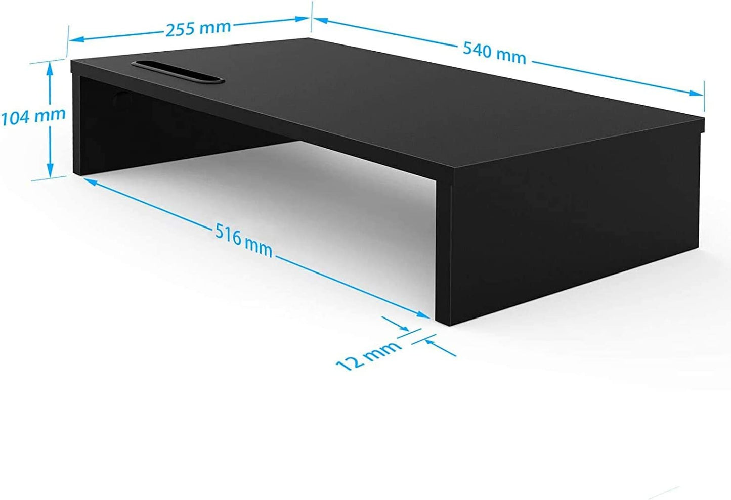 BONTEC Wood Monitor Stand Riser, Desk Monitor Stand with Smartphone Holder