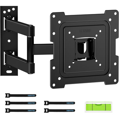 BONTEC TV Wall Bracket Mount for most 13-43 Inch LED/LCD/OLED Flat TVs/Monitors, Swivel Tilt, Extendable & Retractable TV Wall Mount With Articulating Arms up to 35kg, Max VESA 200 x 200mm