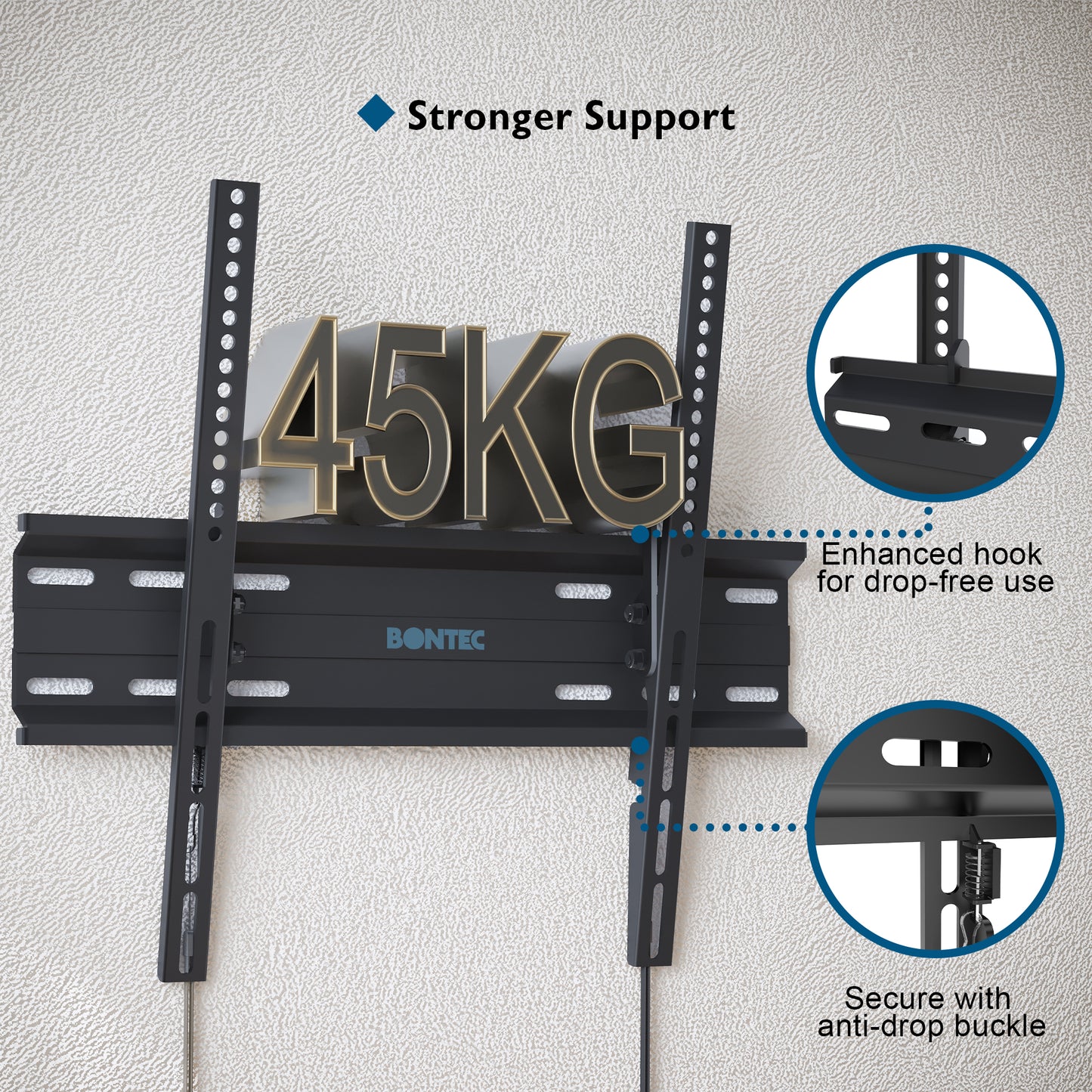 BONTEC Ultra Slim TV Wall Bracket Mount for 23"-60" LCD LED 3D Plasma TVs