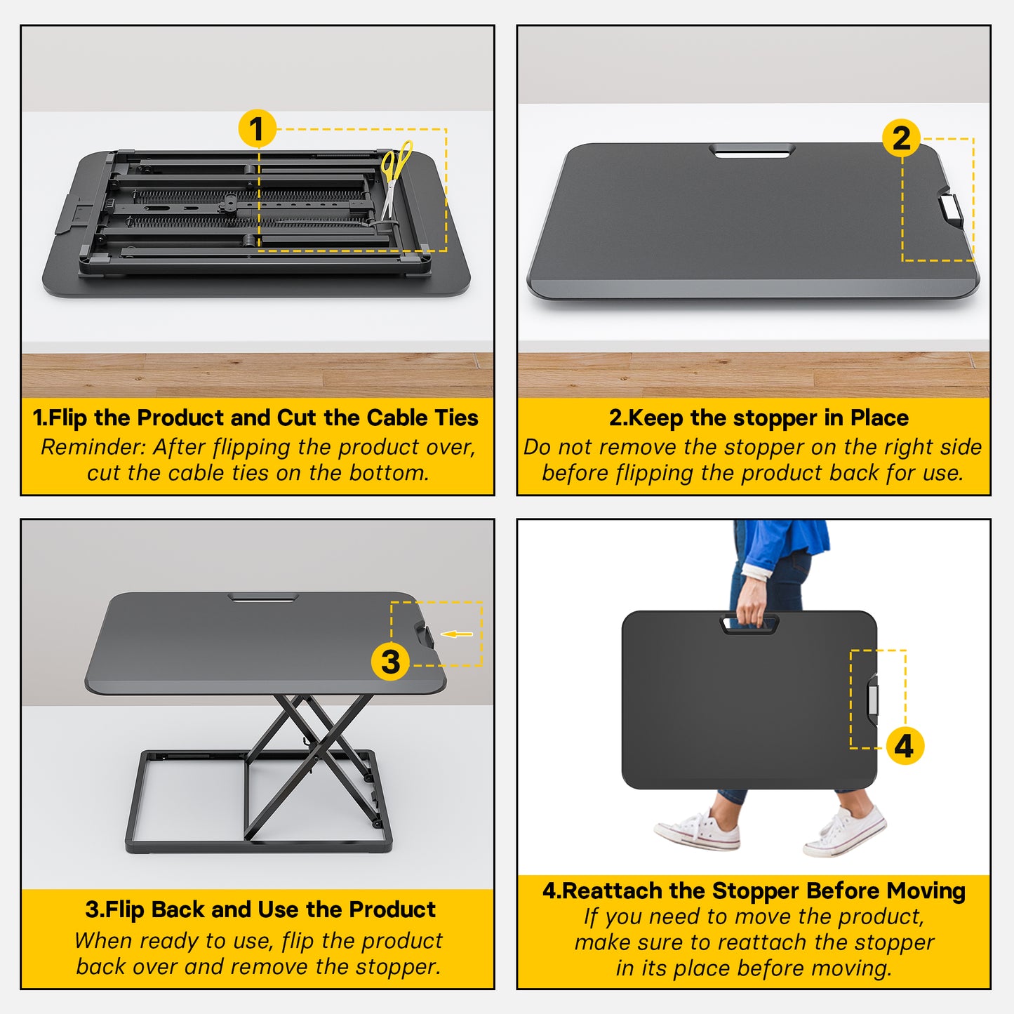 BONTEC Standing Desk Converter 67x47cm