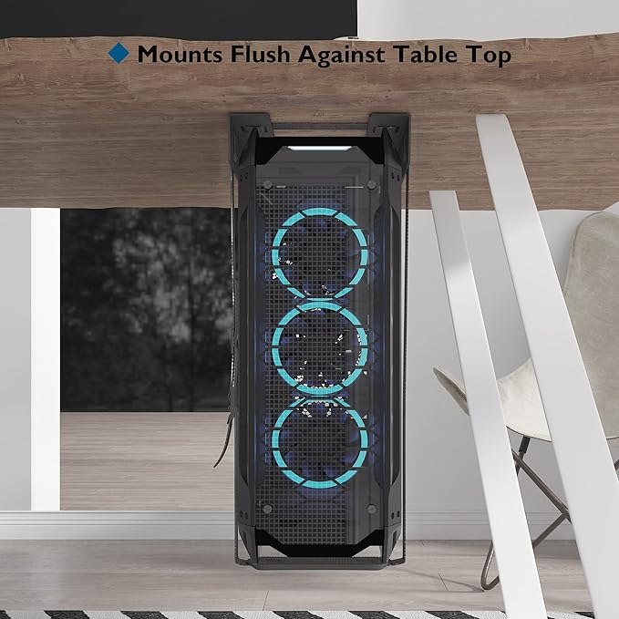 BONTEC Under Desk PC CPU Holder Straps Computer Tower Mount Bracket Of