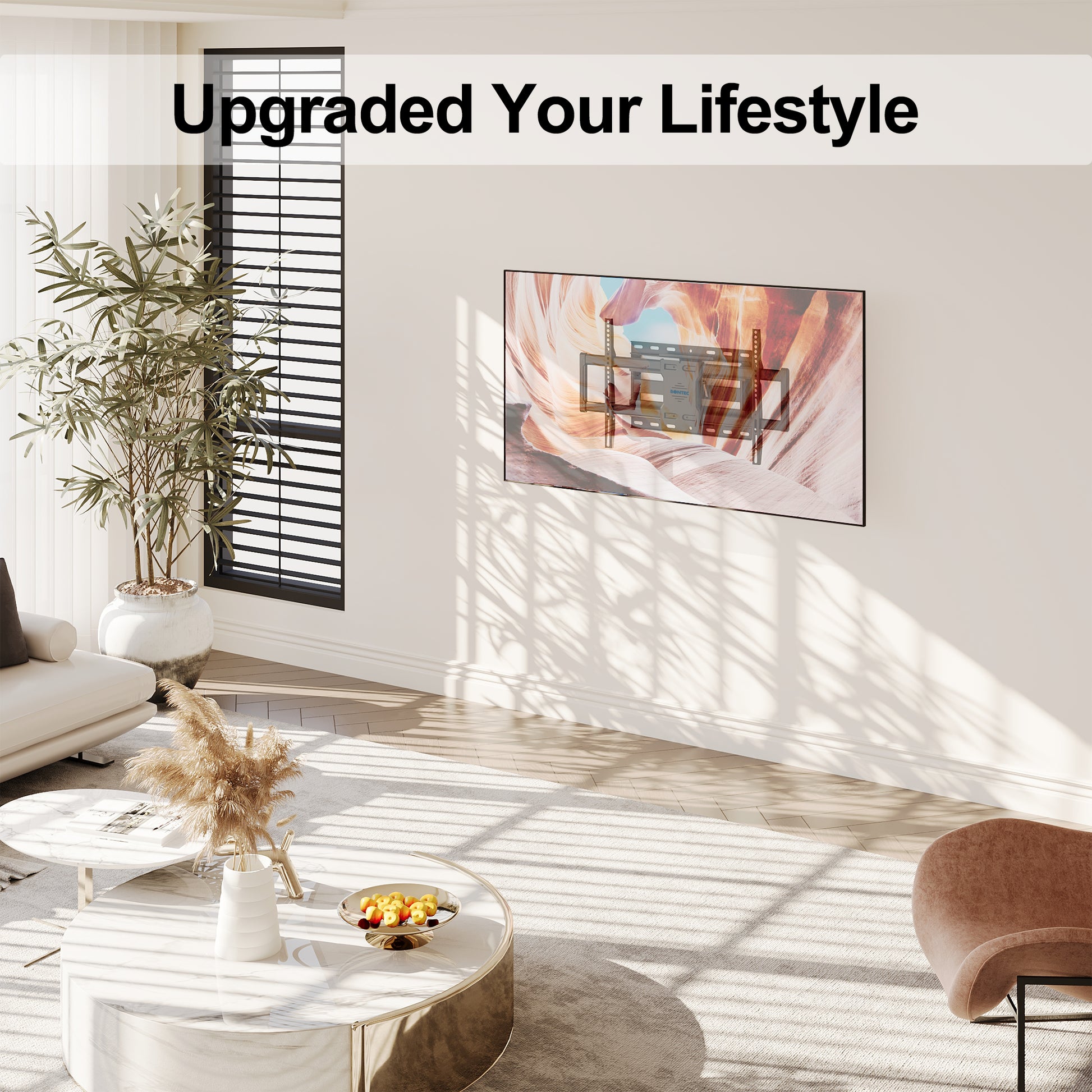 BONTEC TV Muurbeugel voor de Meeste 17-45'' LED LCD TV's, Tilt, met Veiligheidsschroeven en Bubble Level, Max VESA 200x200mm, tot 30kg BONTEC TV Muurbeugel voor de Meeste 17-45'' LED LCD TV's, Tilt, met Veiligheidsschroeven en Bubble Level, Max VESA 200x200mm, tot 30kg