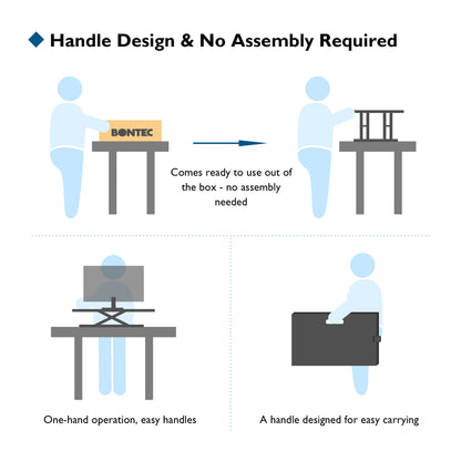 BONTEC Standing Desk Converter 67x47cm