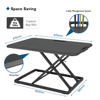 BONTEC Standing Desk Converter 67x47cm