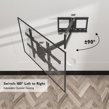 BONTEC TV Wall Bracket with Extra Long Articulated Arm for 32-75 inch up to 60 kg