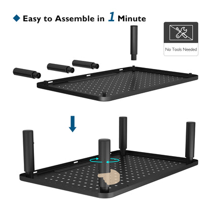 BONTEC PC Monitor Riser Adjustable Height Adjustable Metal Screen Riser