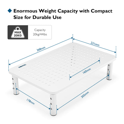 BONTEC PC Monitor Riser Adjustable Height Adjustable Metal Screen Riser