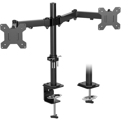 BONTEC Dual Monitor Stand for 13-27 inch LCD LED Screen, Tilt Swivel Rotation Double Arm PC Computer Monitor Arm up to 8kg, VESA Dimensions: 75x75-100x100mm