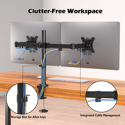 BONTEC Dual Monitor Stand for 13-32 inch LCD LED PC Screens