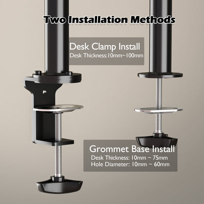 BONTEC Dual Monitor Stand for 13-32 inch LCD LED PC Screens