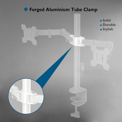 BONTEC Ergonomic Dual Monitor Stand for 13-27 inch LCD LED PC Screens for Desks