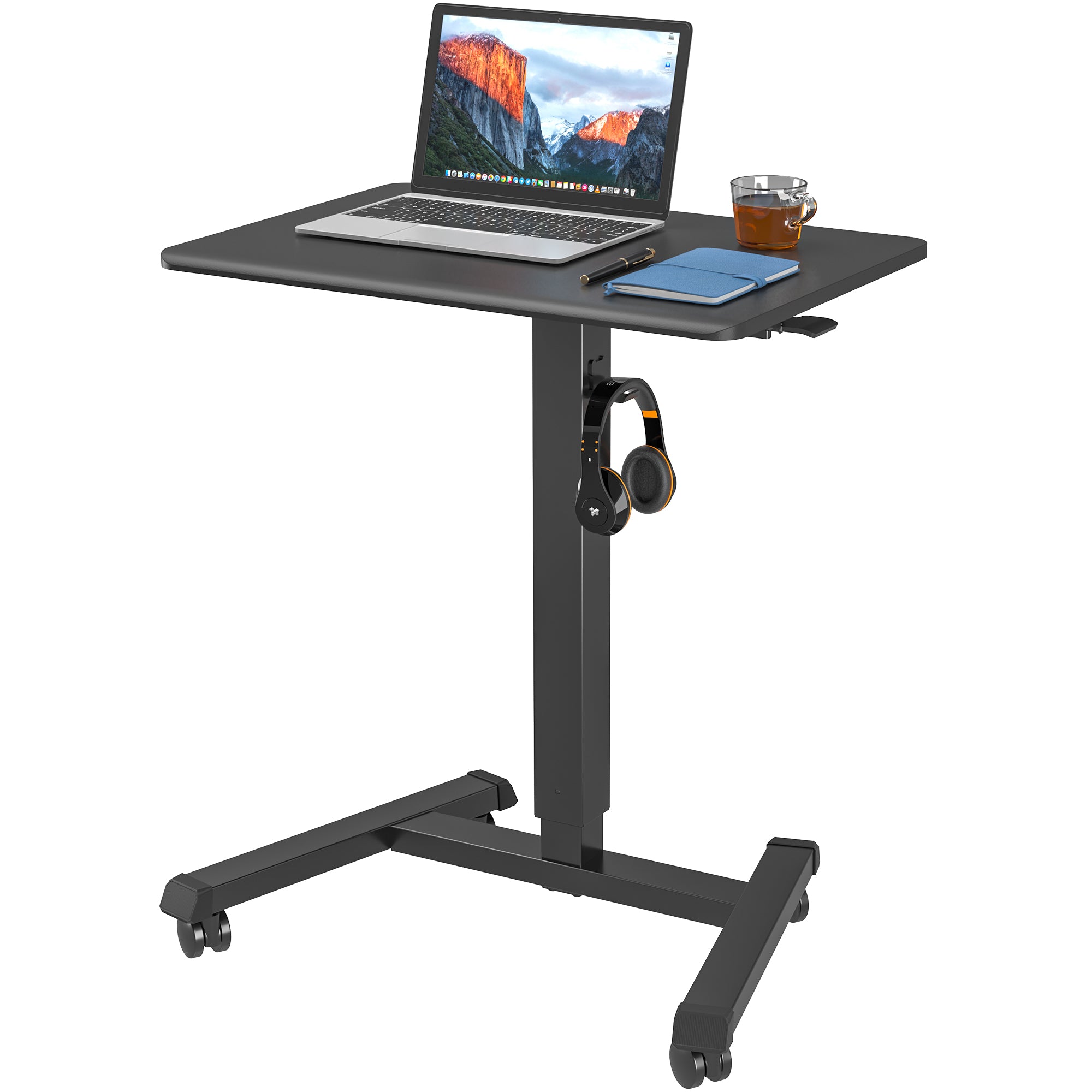 BONTEC 65 × 45cm Mobile Standing Desk with 4 Rolling Castors